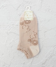 ◆あなたに優しい 逆スパライン花 アンクルソックス