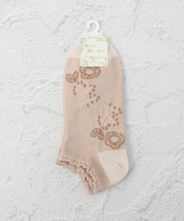 ◆あなたに優しい 逆スパライン花 アンクルソックス