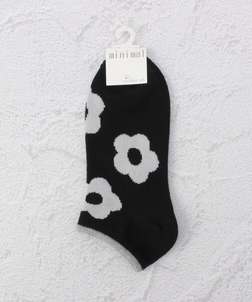 ◆ミニマル 花柄 アンクルソックス