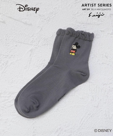 ◆【ワンズテラス限定】ディズニー 全身刺繍クォーターソックス 松本セイジ