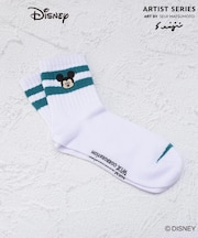 ◆【ワンズテラス限定】ディズニー アメリブ顔刺繍クォーターソックス 松本セイジ