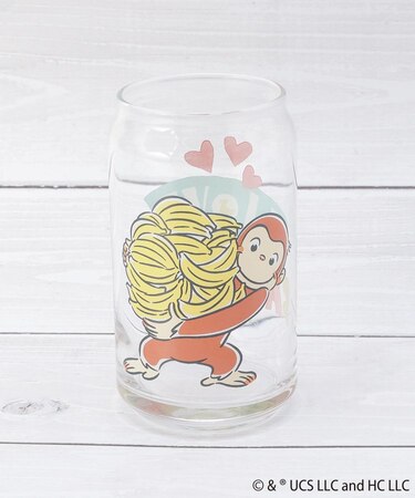 おさるのジョージ 缶型グラス 360ml