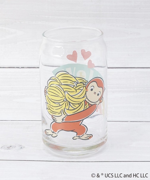 おさるのジョージ 缶型グラス 360ml