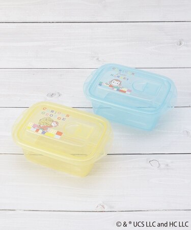 ◆おさるのジョージ ふわっと保存容器 M 2P