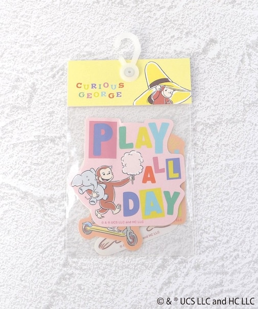 ◆おさるのジョージ ダイカットステッカー 3P