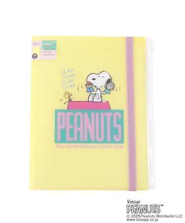 ◆SNOOPY ゴムバンドクリアファイル5P&ファスナー