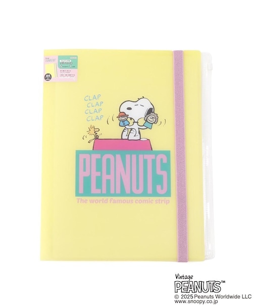 ◆SNOOPY ゴムバンドクリアファイル5P&ファスナー
