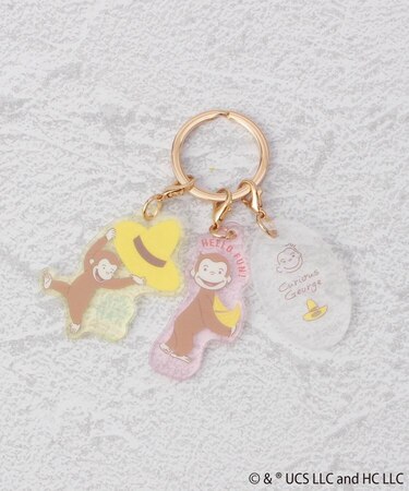 ◆おさるのジョージ 3連アクリルキーホルダー
