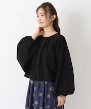 コットン ボリュームスリーブ ボレロ