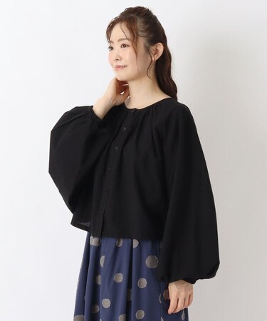 コットン ボリュームスリーブ ボレロ