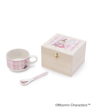【ワンズテラス限定】MOOMIN 木箱入マグ スプーンセット チェック 300ml