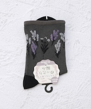 ◆草花ゆったりクルーソックス