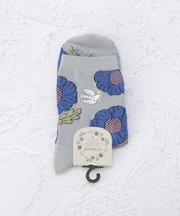 ◆鳩の刺繍ロークルーソックス