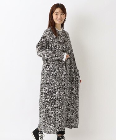 キャンブリックプリントワンピース