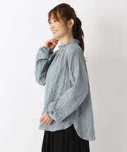 リップル シャーリングブラウス