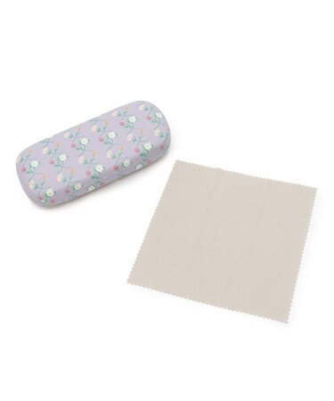 メガネケース ストライプフラワー