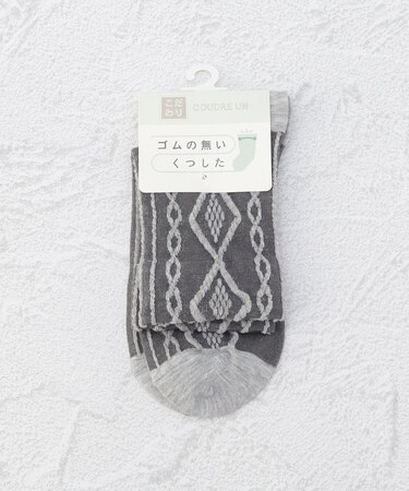 ◆コダワリ ゴム無 ケーブルクォーターソックス