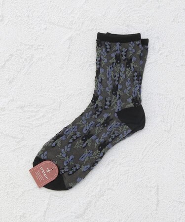 ◆小花総柄 クルーソックス