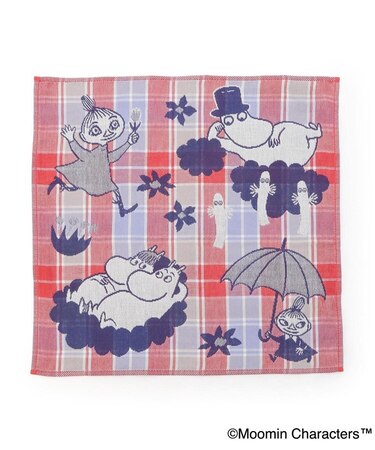 ◆MOOMIN 三重ガーゼハンカチ チェック