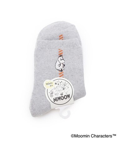 ◆MOOMIN ロークルーソックス ムーミン刺繍