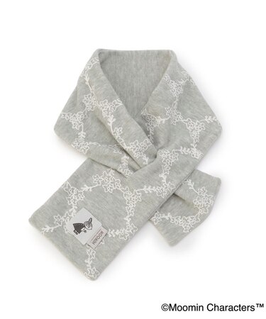 MOOMIN ワッペン付差込刺繍マフラー