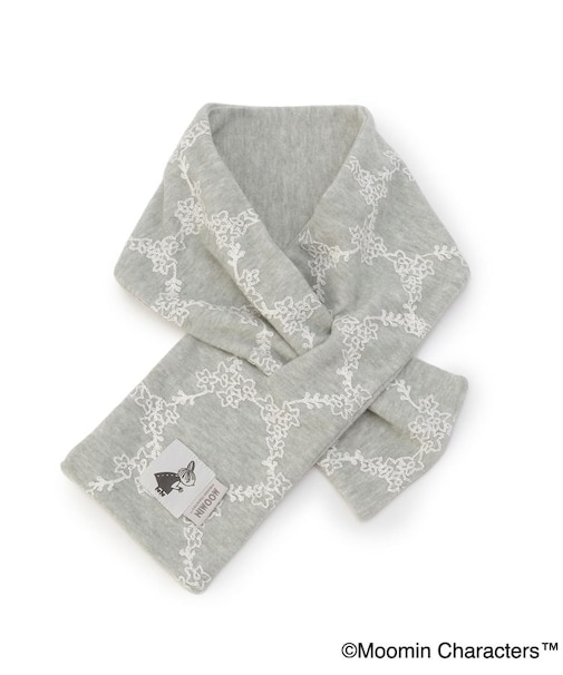 MOOMIN ワッペン付差込刺繍マフラー
