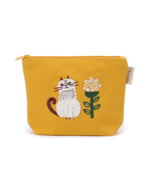 FIKA 刺繍舟形ポーチ