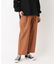 PU混 9分丈ワイドテーパードパンツ