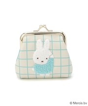 Dick Bruna miffy がま口ミニ財布 チェックサガラ