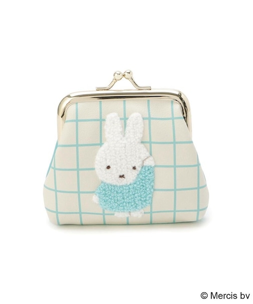 Dick Bruna miffy がま口ミニ財布 チェックサガラ