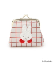 Dick Bruna miffy がま口ミニ財布 チェックサガラ