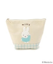 Dick Bruna miffy 舟形ポーチ チェックサガラ