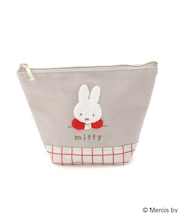 Dick Bruna miffy 舟形ポーチ チェックサガラ