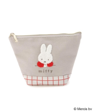 Dick Bruna miffy 舟形ポーチ チェックサガラ
