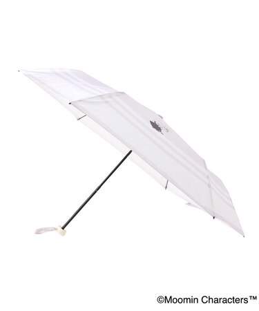 【晴雨兼用/UV】MOOMIN 軽量折傘 ボーダー リトルミイ