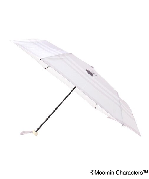【晴雨兼用/UV】MOOMIN 軽量折傘 ボーダー リトルミイ
