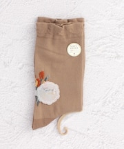 ◆PP 2面紙糸 フラワークルーソックス