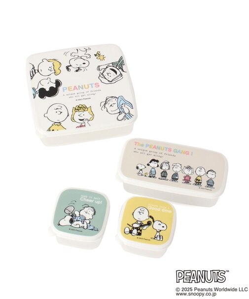 SNOOPY シール容器4Pセット ブレイクタイム