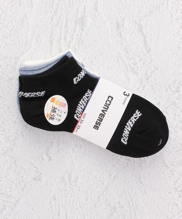 CONVERSE ロゴ総柄スニーカー アンクルソックス 3P