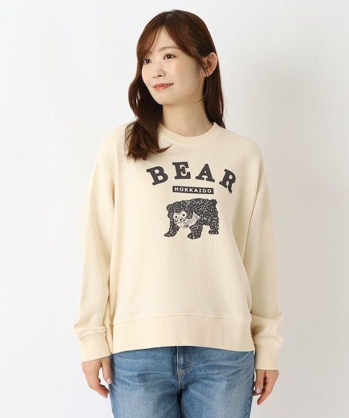 コットン 裏毛ロゴ入りプルオーバー