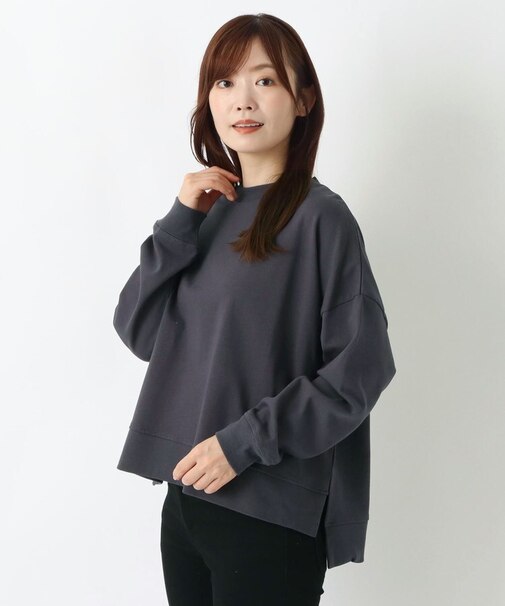 ヘビーウェイト天竺脇スリットワイドプルオーバー