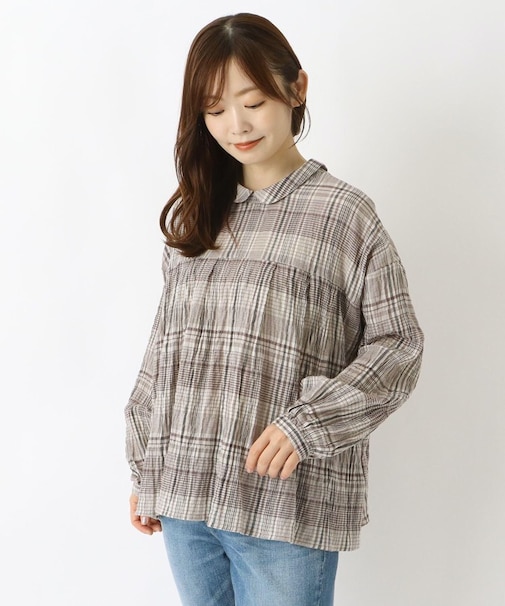 前後着用 丸衿ブラウス