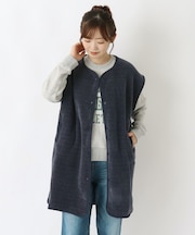 【あったか】モールヤーン ボアロングベスト