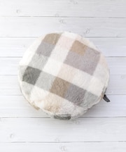 ブロックチェック ラウンドクッション