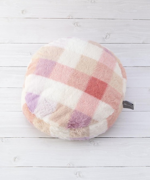 ブロックチェック ラウンドクッション