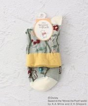 ◆【ワンズテラス限定】ディズニー 『くまのプーさん』 逆スパ蔦柄クォーターソックス