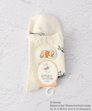 ◆【ワンズテラス限定】ディズニー 『くまのプーさん』 刺繍花柄クォーターソックス