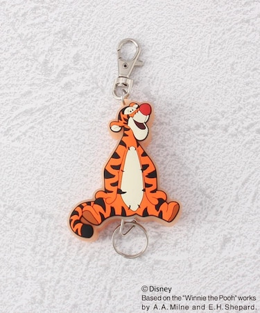 ◆ディズニー 『くまのプーさん』 ラバーリールキーホルダー ティガー