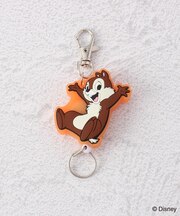 ◆ディズニー 『チップ＆デール』ラバーリールキーホルダー
