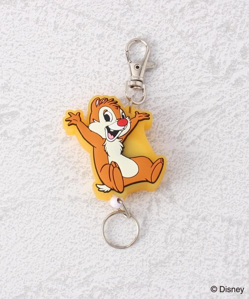 ◆ディズニー 『チップ＆デール』ラバーリールキーホルダー